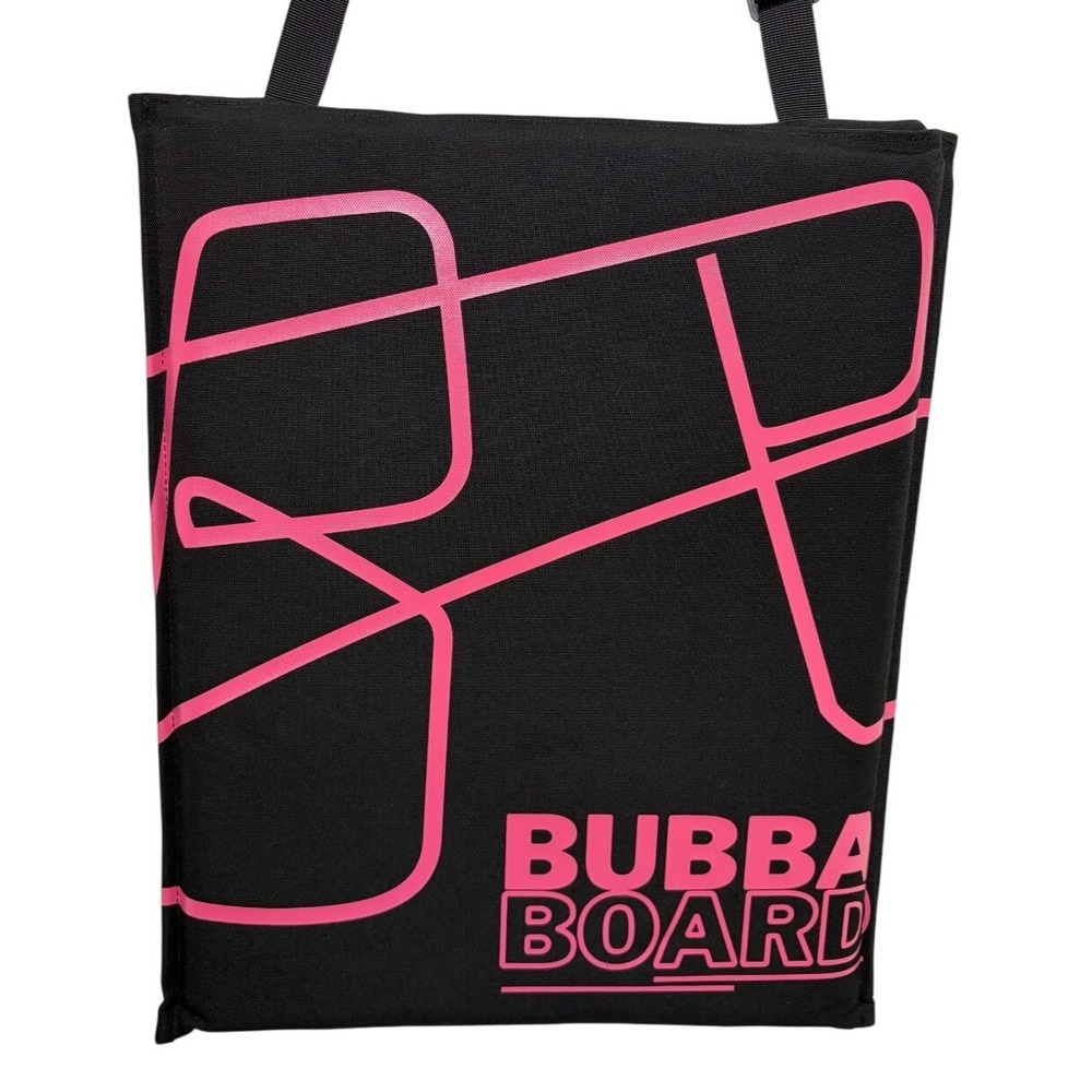 Bubba Board Airplane Travel Seat Extender Black Pink Adjustable Carrying Strap